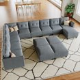 thumbnail image 1 of LLappuil Modular Sectional Sofa, 14 Seat Oversized Modular Sectional Sofa with Storage, Velvet Waterproof Anti-Scratch Sofa for Living Room, 1 of 8