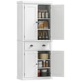 thumbnail image 1 of HOMCOM Kitchen Pantry Storage Cabinet, Tall Pantry with Drawer White, 1 of 10