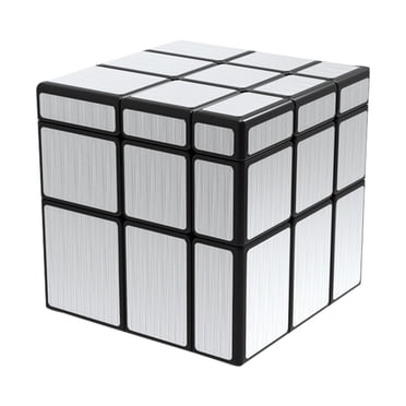 Yeacher 3x3 Mirror-Cube Speed-Cube Speed Smooth Turning Magic-Tube Blocks Shaped Puzzle Toys|Silver Black 57mm