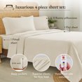 thumbnail image 4 of California Design Den - Luxury Sheets Bed 100% Cotton, 600 Thread Count, Deep Pocket, Snug Fit, Soft & Crisp Best Bedsheet Set with Sateen Weave, 4 of 5