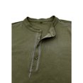 thumbnail image 5 of RXIRUCGD Blouse Décontractée à Manches Longues Col Rond pour Hommes, Vert Armée, Taille : 2TG, 5 of 5