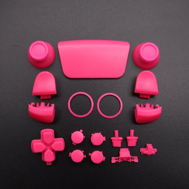 Replacement Buttons Set D-Pad L1 R1 L2 R2 Trigger Button Key Accent Ring For PS5 V3.0 BDM-030 Controller pink