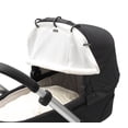 thumbnail image 1 of Universal Sun & Weather Cover for Strollers & Car Seats – Cream Windproof Rain Shield with Breathable Mesh Panels, 1 of 6