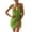 Green Dress, variant on Summer Mini Dress for Women Sale Solid Color Boho Beach Fit Scoop Neck Sundress for Girls Drawstring Backless Leisure Vintage Holiday Sleeveless White S