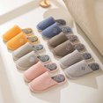 thumbnail image 5 of Mens and Womens Home Slippers Simplicity Solid Color Close Toe Comfortable Non-Slip Indoor Flax Slippers Yellow, 5 of 5