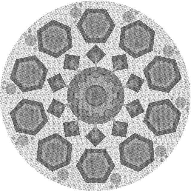 Ahgly Company Tapis de Zone Rond Gris Transitionnel pour Intérieur Lavable à la Machine, 4 Pieds Rond