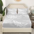 thumbnail image 3 of Erosebridal Gothic Moth Bed Sheets Set Full Size, Skull Bed Sheets Full, Mandala Style Decor 4-Piece, 3 of 7