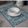 thumbnail image 3 of Vargottam Napperons - Napperon pour Table à Manger, Ensemble de 4 - Serviette en Coton Imprimée et Réversible - Napperons d'Intérieur pour Table de Maison et de Cuisine - Bloc Batik Asiatique (Bleu Sarcelle), 3 of 5