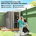 thumbnail image 4 of Outsunny 4' x 8' Lean to Outdoor Shed with Lock, Light Grey, 4 of 10