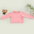 thumbnail image 4 of MesaSe Bébé Garçon Fille Solide Coton Pull Col Rond Manches Longues T-Shirt Tops Printemps Vêtements d'Automne Brun 2-3 Ans, 4 of 7