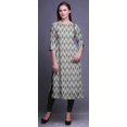 thumbnail image 4 of Bimba Kurtis Droits pour Femmes Longue Robe Kurti Imprimée Haut Indien à Manches 3/4, 4 of 6