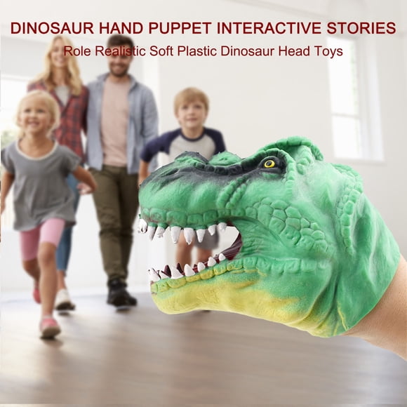 EGNMCR Jouet Squishy Dinosaure Main Marionnette Jouets Caoutchouc Souple Réaliste Cadeaux pour Enfants Jouet Balle Casse-Tête Cadeaux d'Anniversaire pour Enfants