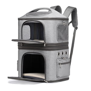 Double Cat Carrier for 2 Cats, Dog Backpack Carrier for Travel Pet Carrier Backpack with Comfortable Shoulder Protection