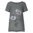 thumbnail image 5 of EGNMCR T-Shirts pour Femmes Mode T-shirt d'Été pour Femmes à Col Rond à Manches Courtes Imprimé Décontracté Blouse, 5 of 5