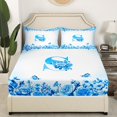 thumbnail image 3 of Erosebridal Letter Bed Sheets Set Queen Size For Teens,Rose Flower Bedding Queen Size,Butterfly Room Decorative,Ultra Soft,4 Pieces, 3 of 7