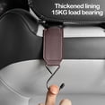 thumbnail image 4 of Dvkptbk Car Hooks Hidden Leather Seatback Hooks Car Hooks for Purses and Bags Interior Car Accessories Car Accessories Interior Suitable for Four-Seater Vehicles, 4 of 6