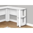 thumbnail image 2 of Monarch Specialties Computer Desk, Home Office, Corner, Storage Shelves, 48"l, L Shape, Work, Laptop, Laminate, White, Contemporary, Modern, 2 of 4