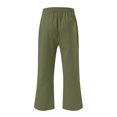 thumbnail image 5 of Penkiiy Legging Capri Extensible Léger à Taille Haute pour Femmes avec Poches, Vert Armée, Taille g, 5 of 5