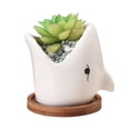 thumbnail image 2 of Cartoon Cactus Ceramic Flowerpot Cute Personality Ornament For Patio Garden, 2 of 5