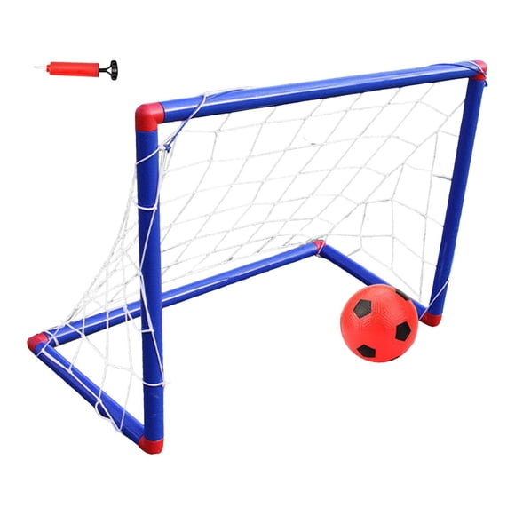 Almencla Kids Soccer Goal Kits, Portable Backyard Soccer Nets and Balls with Pump, Soccer Ball