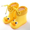 thumbnail image 2 of NOKIO High-Traction PVC Rain Boots for Kids Reinforced Toe Guard Classic Cartoon Graphics 𝗪aterproof Durable Rubber Construction Toddler All-Weather Shoes, 2 of 4