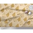 thumbnail image 2 of Soimoi Crepe Silk Fabric Christmas Tree Block Print Fabric by The Yard 42 Inch Wide, 2 of 3