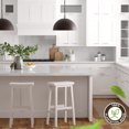 thumbnail image 2 of PJ Wood Saddle-Seat 29 Inch Kitchen and Bar Counter Stool, White, Set of 2, 2 of 10