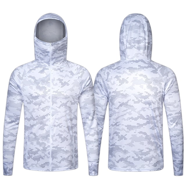 Chandail à Capuchon Camouflage pour Homme, Chandail Léger à Enfiler, Veste de Randonnée Extérieure avec Cordon de Serrage pour le Printemps et l'Été