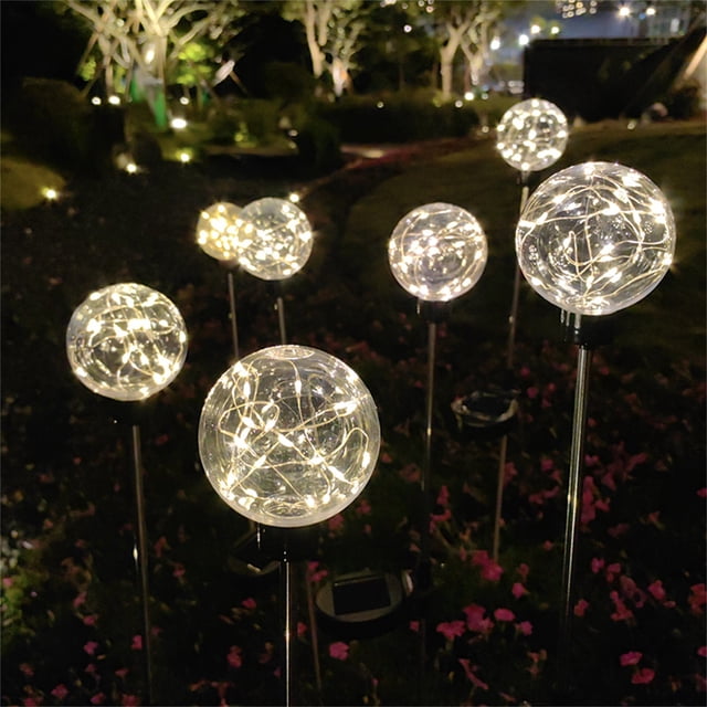 BUTASY Solar Lights Outdoor Solar Ball Villa Yard Decorative Insert Ground Light