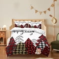 thumbnail image 4 of Outdoor Christmas Decorations Four-Piece Set Christmas Bedding Set Santa And Pattern Duvet Cover With Pillowcase Set Size Christmas Print Duvet Cover Set four pieces beddings, 4 of 9