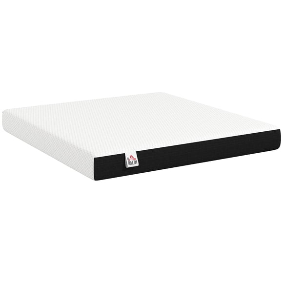 HOMCOM Matelas Très Grand, Matelas en Mousse Mémoire de 8 Pouces en Boîte, Fermeté Moyenne