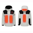 thumbnail image 1 of RXIRUCGD USB Intelligent Constant Temperature Heated Windproof Plus Size Coat For Men And Women Winter 4 Heated Jacket Coat( Beige, Size:L ), 1 of 4