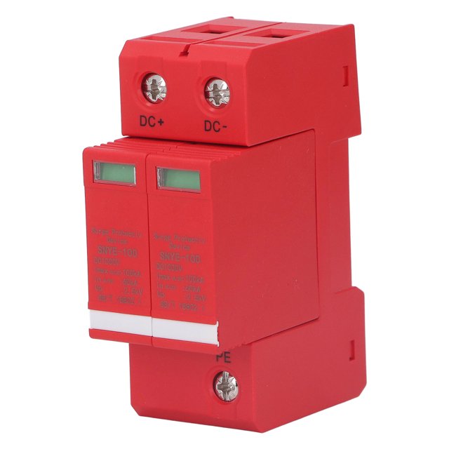 2P Parasurtenseur, Installation de Rail 35mm sur le Dispositif d'Arrêt de Tension Boîtier PC Compact DC1000V Réponse Rapide avec Indicateur pour la Distribution d'Énergie