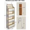 thumbnail image 2 of Yecaye Organisateur de Rangement Suspendu par-Dessus la Porte à 4 Tablettes, Beige, Lot de 1, 2 of 8