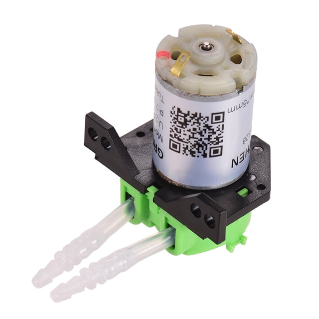GROTHEN DC 24V Dosing Pump Peristaltic Pump Mini Water Liquid Pump Peristaltic Tube Head Self-Priming Function for Aquarium Lab Chemical Analysis Dosing Additives, L Style