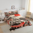 thumbnail image 3 of Erosebridal Cartoon Goldfish Bedding King Comforter Set, Tokyo Style Down Comforter, Sea Waves Decor, Reversible 3 Pieces, 3 of 8