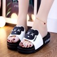 thumbnail image 1 of CAROOTU Thick Sole Slippers High Platform Shoe PVC Flip Flop Cartoon Design Anti-Slip Sandal for Indoor, 1 of 6