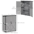 thumbnail image 3 of Outsunny Armoire de Rangement Extérieure, Remise de Jardin en Bois avec 2 Tablettes, Gris, 3 of 10