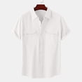 thumbnail image 1 of Chemise de Plage pour Hommes Chemises pour Hommes Chemises de Plage pour Hommes Chemise d'Été à Boutons pour Hommes Chemise à Manches Courtes à Boutons pour Hommes Blanc 2TG, 1 of 9