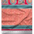 thumbnail image 2 of Soimoi Velvet Fabric Floral & Mandala Panel Decor Fabric Printed Yard 58 Inch Wide, 2 of 2