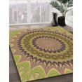 thumbnail image 3 of Ahgly Company Tapis d'Intérieur Lavable en Machine Carré Transitionnel Marron Sienne, 4 Pieds Carré, 3 of 7