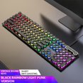 thumbnail image 1 of GX330 Gaming/104 Touches Filaire Rétro Punk Touches Rondes/rétroéclairé RGB USB Filaire/pour Jeu et Bureau/pour Ordinateur Portable Windows PC Noir, 1 of 11