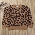 thumbnail image 4 of Pull à Manches Longues en Tricot Léopard pour Garçons et Filles, Haut Chaud Automne Hiver, 4 of 7