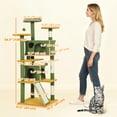 thumbnail image 3 of PawHut 54" Cat Tree Tower with Scratching Posts, Cat Condos, Green, 3 of 10