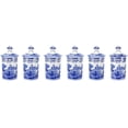 thumbnail image 1 of Spode Blue Italian Pots à Épices, Ensemble de 6, 1 of 4