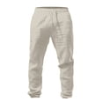 thumbnail image 4 of Kcodviy Men's Elastic Pants Solid Star Apparel Color Breathable Loose Casual Simple Apparel Pants Track Pants Short athletic Fit Pants Men Sippers for S, 4 of 7