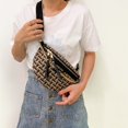 thumbnail image 4 of Chaînes en Laine PU Mode Sac Banane Sac de Poitrine (Blanc), 4 of 10