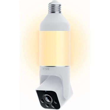 Wyze Bulb Cam Security Camera, 2K HD Security Cameras Wireless Outdoor Indoor Full Color Day and Night, Dimmable LED Bulb, Motion Detection, Siren Alarm, Easy Installation