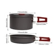 thumbnail image 3 of Camping Cookware Set Aluminum Portable Outdoor Cookset Cooking Pan Hiking BBQ Picnic, 3 of 8