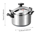 thumbnail image 3 of Mupvlun 3L Pressure Cooker - Aluminum Alloy Pot, Lightweight & Portable Flat Bottom Pot, Family Small Pressure Cooker with Two Handles for Stewing Vegetables Rice Soup Stewing Meat Grey, 3 of 7